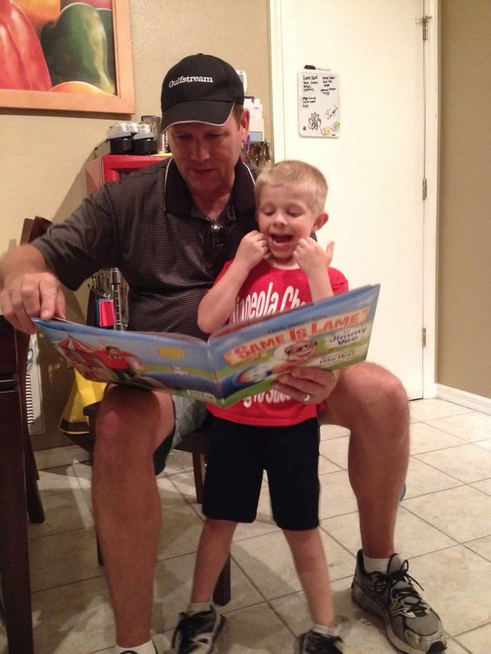 A family reading together